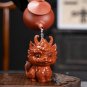 Purple Clay dragon Statue, Feng shui decor Figurine, Zisha Yixing Tea set, Tea Set, Animal Figurine