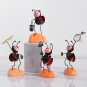 Metal Ant Statue, Cartoon Lady Beetle Action, Iron Art Model, Standing Ant Figurine Decor