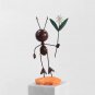 Metal Ant Statue, Cartoon Lady Beetle Action, Iron Art Model, Standing Ant Figurine Decor