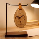 Wooden Desktop Clock, wall clock, Non-Ticking, for Kitchen Living Room, Home Desk
