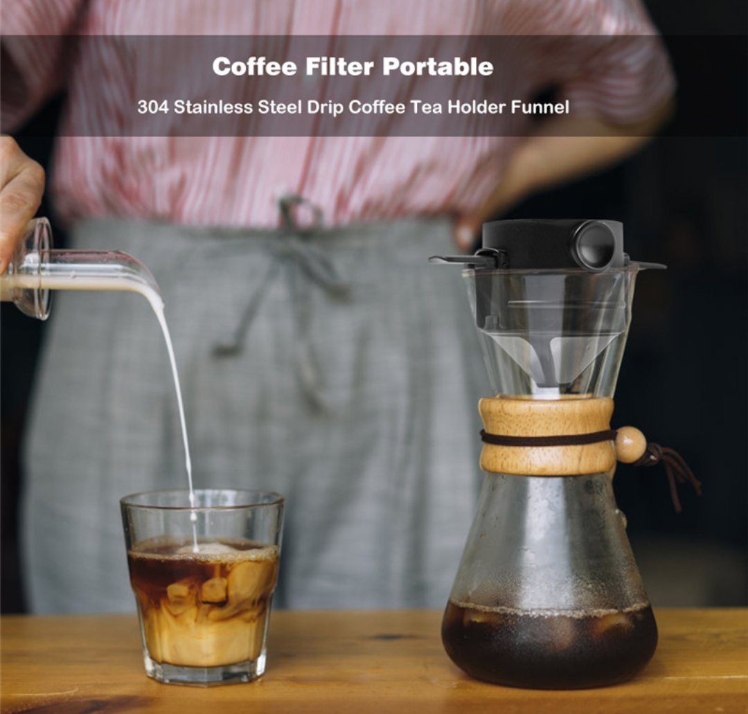 Foldable Portable Coffee Filter Stainless Steel Coffee Machine