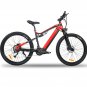 Red 500W Electric Ebike - 27.5 Inch Electric Mountain Bicycle 48V 27 Speed - Bafang Motor