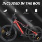 Red 500W Electric Ebike - 27.5 Inch Electric Mountain Bicycle 48V 27 Speed - Bafang Motor