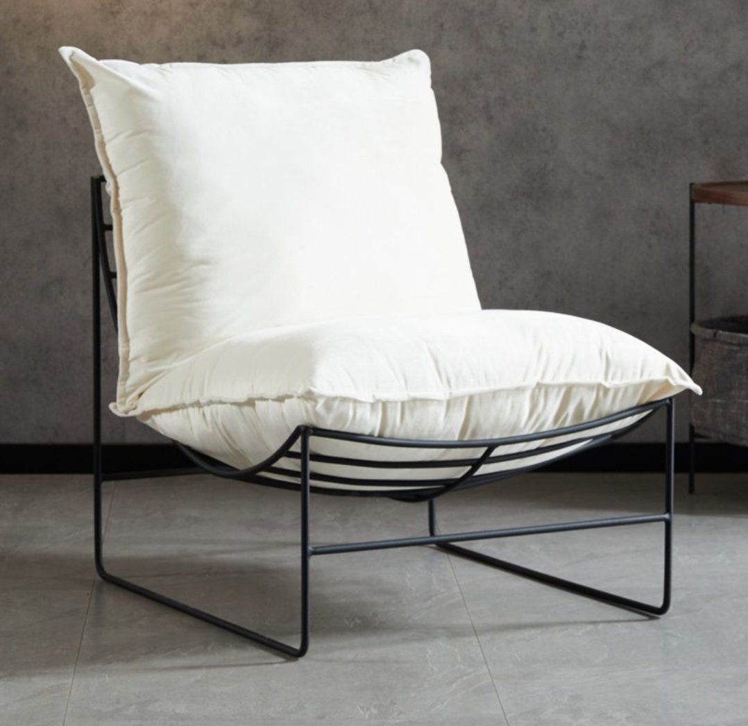 Single Person Minimalist Luxury Iron Sofa Chair Leisure