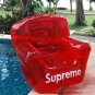 Red sofa chair transparent sofa stool
