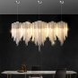 Nordic Luxury Villa Design Tassel Aluminum Chain Living Room Chandelier