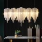 Nordic Luxury Villa Design Tassel Aluminum Chain Living Room Chandelier