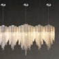 Nordic Luxury Villa Design Tassel Aluminum Chain Living Room Chandelier