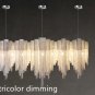 Nordic Luxury Villa Design Tassel Aluminum Chain Living Room Chandelier