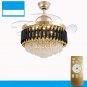 LED Frequency Conversion Fan Light Crystal Chandelier