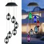 Changing Solar Powered Lanterns Wind Chime Wind Mobile LED Light