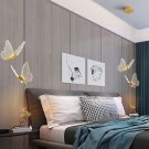 Long Line Modern Minimalist Bedroom Butterfly Bedside Chandelier Lamp