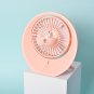 Cartoon Water Mist Fan Spray Mini Fan Spray Humidification Adjustable Angle USB Charging Desktop Fan