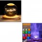 Night Light USB Rotating Projection Crystal Table Lamp RGB Dimmable Home Decoration 16 Colors