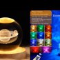 Night Light USB Rotating Projection Crystal Table Lamp RGB Dimmable Home Decoration 16 Colors