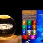 Night Light USB Rotating Projection Crystal Table Lamp RGB Dimmable Home Decoration 16 Colors