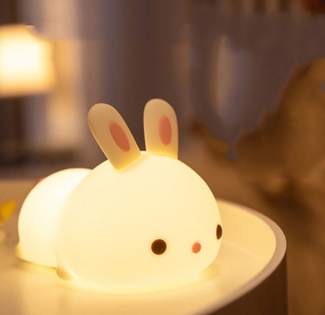 New Year'S Gift Rabbit Silicone Lamp Pat Feeding Creative Night Light Children'S Toys