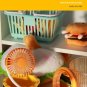 Creative New Cartoon Hamburger Desktop Fan USB Charging Belt Cosmetic Mirror Portable