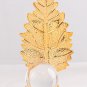 Light Luxury Golden Crystal Ball Leaf Iron Ornaments