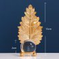 Light Luxury Golden Crystal Ball Leaf Iron Ornaments
