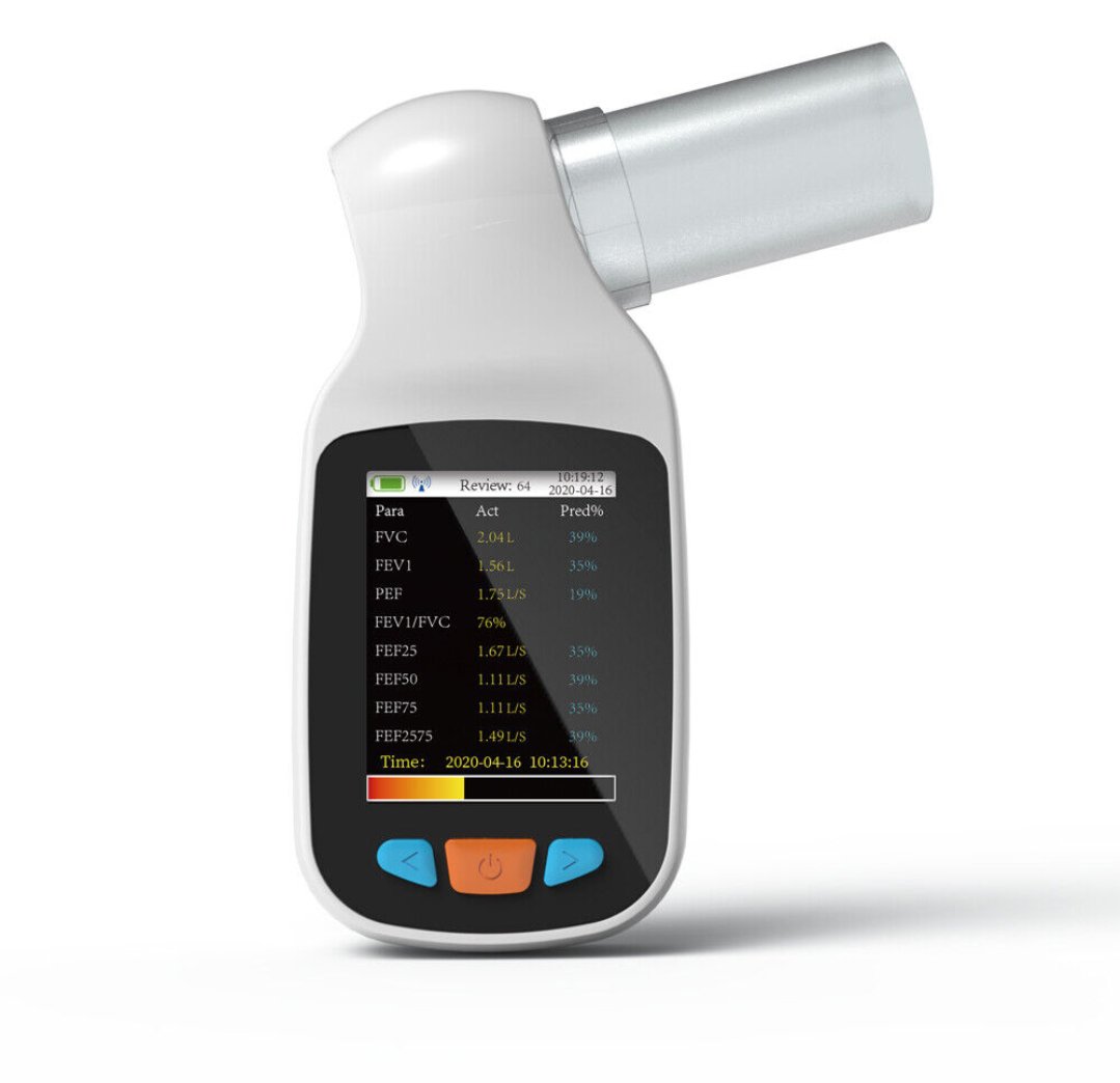 SP70B Digital Color Spirometer Pulmonary Function Lung Volume Device Bluetooth