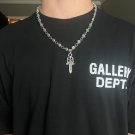 Chrome Necklace Hearts/Dagger Chrome Stainless Steel Streetwear Retro