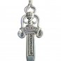 Chrome Necklace Hearts/Dagger Chrome Stainless Steel Streetwear Retro