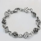 Chrome Bracelet Hearts/Dice .925 Sterling Silver Chrome Bracelet Hearts/Dice .925 Sterling Silver