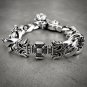 Chrome Bracelet Hearts/Fleur De Lis .925 Sterling Silver