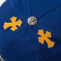 Chrome Hearts Blue Gold Hat Golden State Warriors Cap