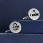 Premium Customized Stainless Steel Cufflinks: Personalized Name and Date Metal Cuff Jewelry