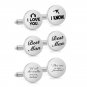 Premium Customized Stainless Steel Cufflinks: Personalized Name and Date Metal Cuff Jewelry
