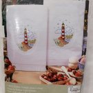 Tobin Terry Accent Towel Pair For Kitchen & Bath -16 x 25 - Lighthouse 212715