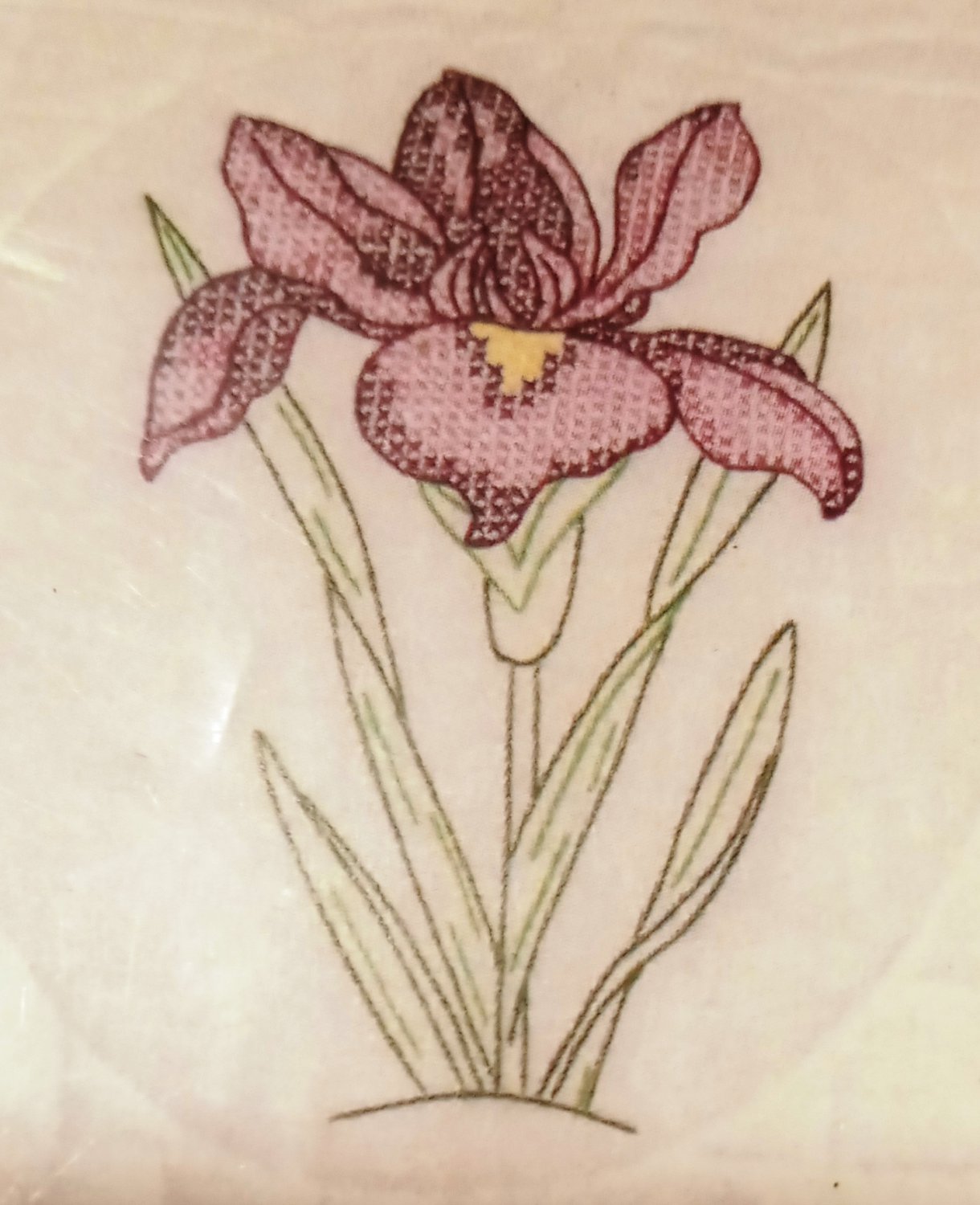 JDNA Jack Dempsey Stamped Cross Stitch Pillow Sham Iris 1200274