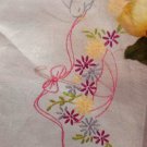 JDNA Jack Dempsey Stamped Pillowcases White Perle Edge - Umbrella & Birds 1600-606