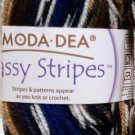 Coats & Clark Moda Dea Sassy Stripes Yarn - Swish 6952 - 1.76 oz skeins