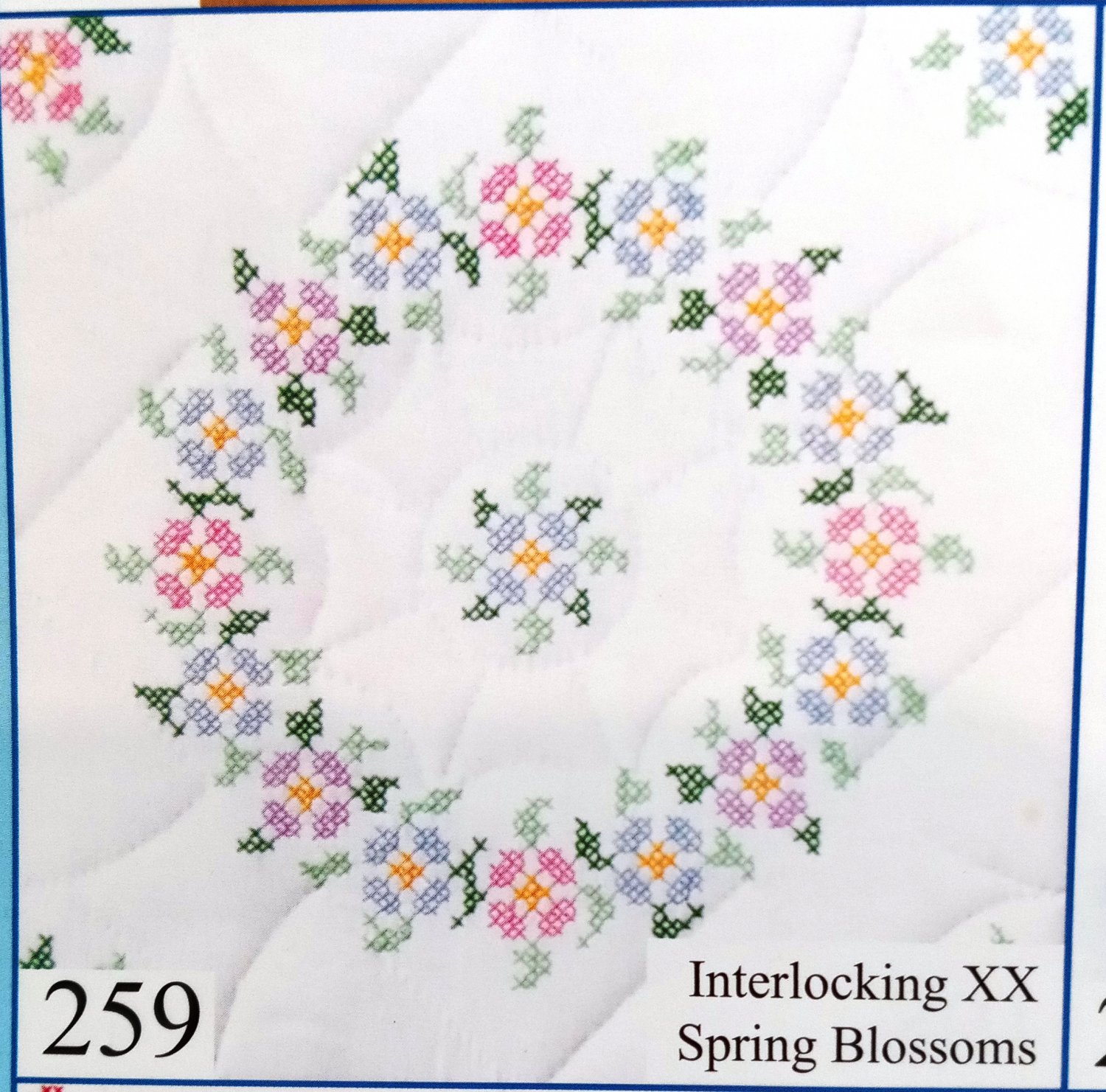 JDNA Jack Dempsey White Quilt Blocks to Cross Stitch - Interlocking