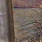Art by Da - Sunset Thru The Beach Grass - Pyrography with Colored Pencil on Wood