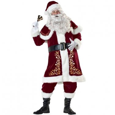MEN Santa Claus costume Christmas costume Adult Christmas costume full
