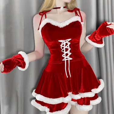 Bar dance floor Party Bunny Maid Cute Princess dress costume  867 RED