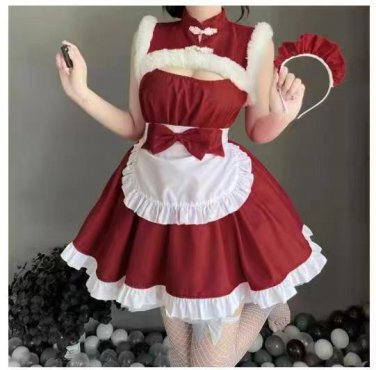 Bar dance floor Party Bunny Maid Cute Princess dress costume RED