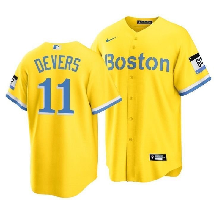 Men & Youth rafael devers red sox 11 city connect jersey gold