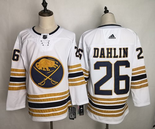 Men's Buffalo Sabres #26 Rasmus Dahlin White 50th anniversary Hockey Jersey