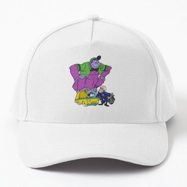 70s Cartoon Grape Ape Giant Gorilla Van With Beegle Beagle Getting a Ticket From a Cop Cap Casquette
