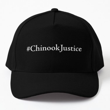 #ChinookJustice white print Baseball Cap Unisex Hat Casquette Snapback