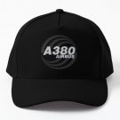 A380 Baseball Cap Hat Black Printed Snapback Hip Hop Casquette