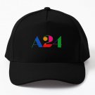 A24 Colors Logo Baseball Cap Hat Casquette Printed Black Hip Hop Czapka