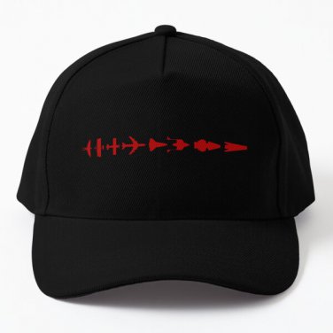 A Brief History Of Flight Red On White Baseball Cap Hat Black Women Casquette