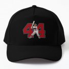 44 Hammerin Hank Original Baseball Cap Hat Casquette Printed Snapback Black