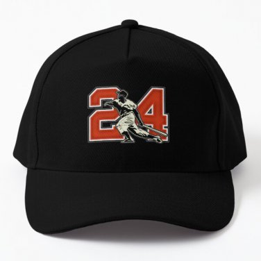 24 Say Hey Kid Original Baseball Cap Hat Printed Casquette Hip Hop Black